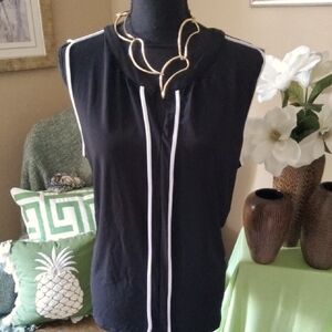 Calvin Klein Blue Fitted Sleeveless Tank Top